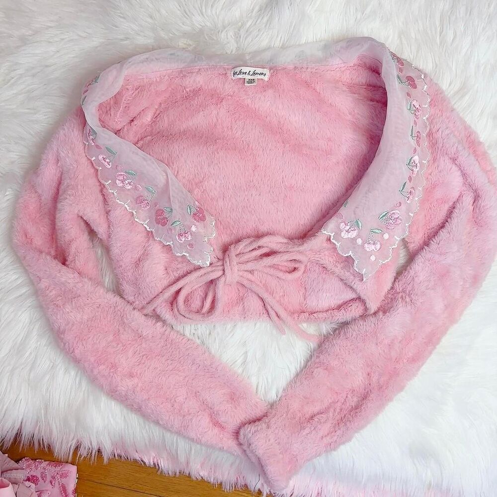 For-love-lemons Women's Pink Cardigan